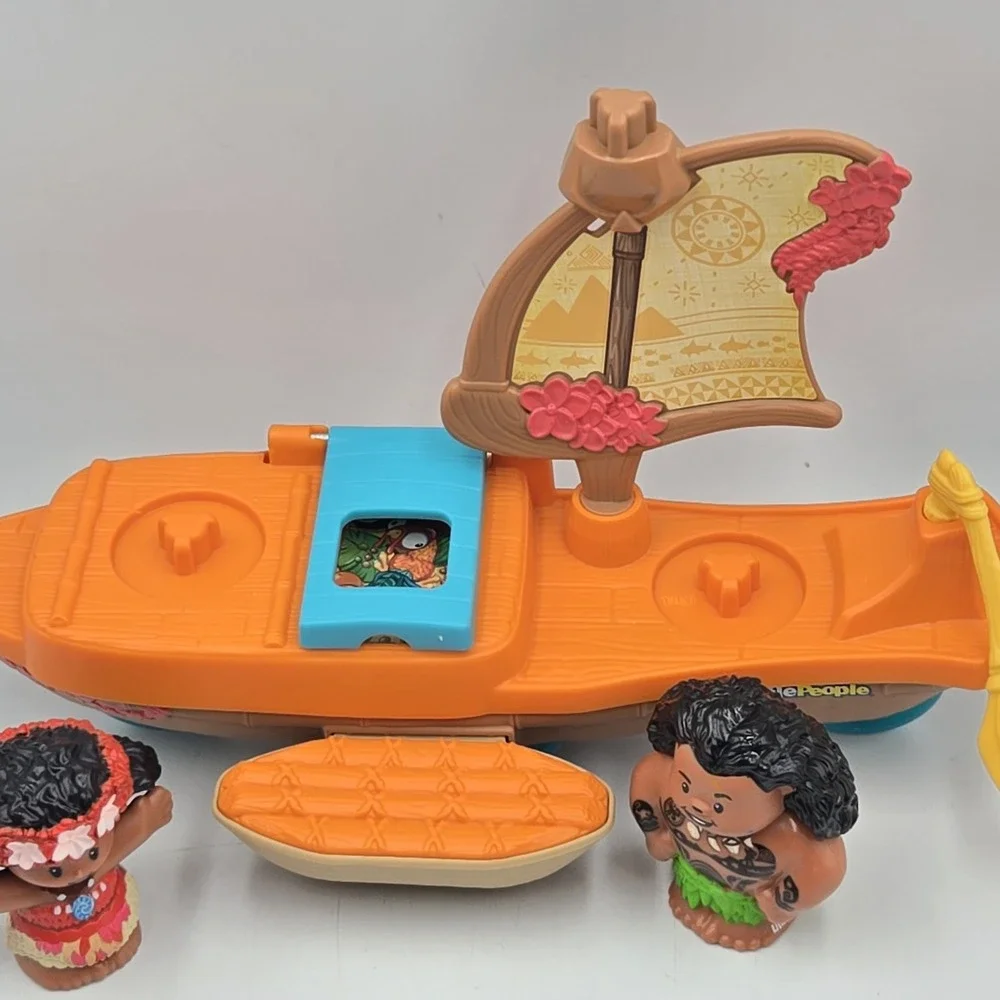 Fisher-Price Little People Disney Princess Moana Maui Canoe Toy Set Discontinued